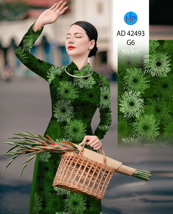 Vải Áo Dài Hoa In 3D AD 42493 15